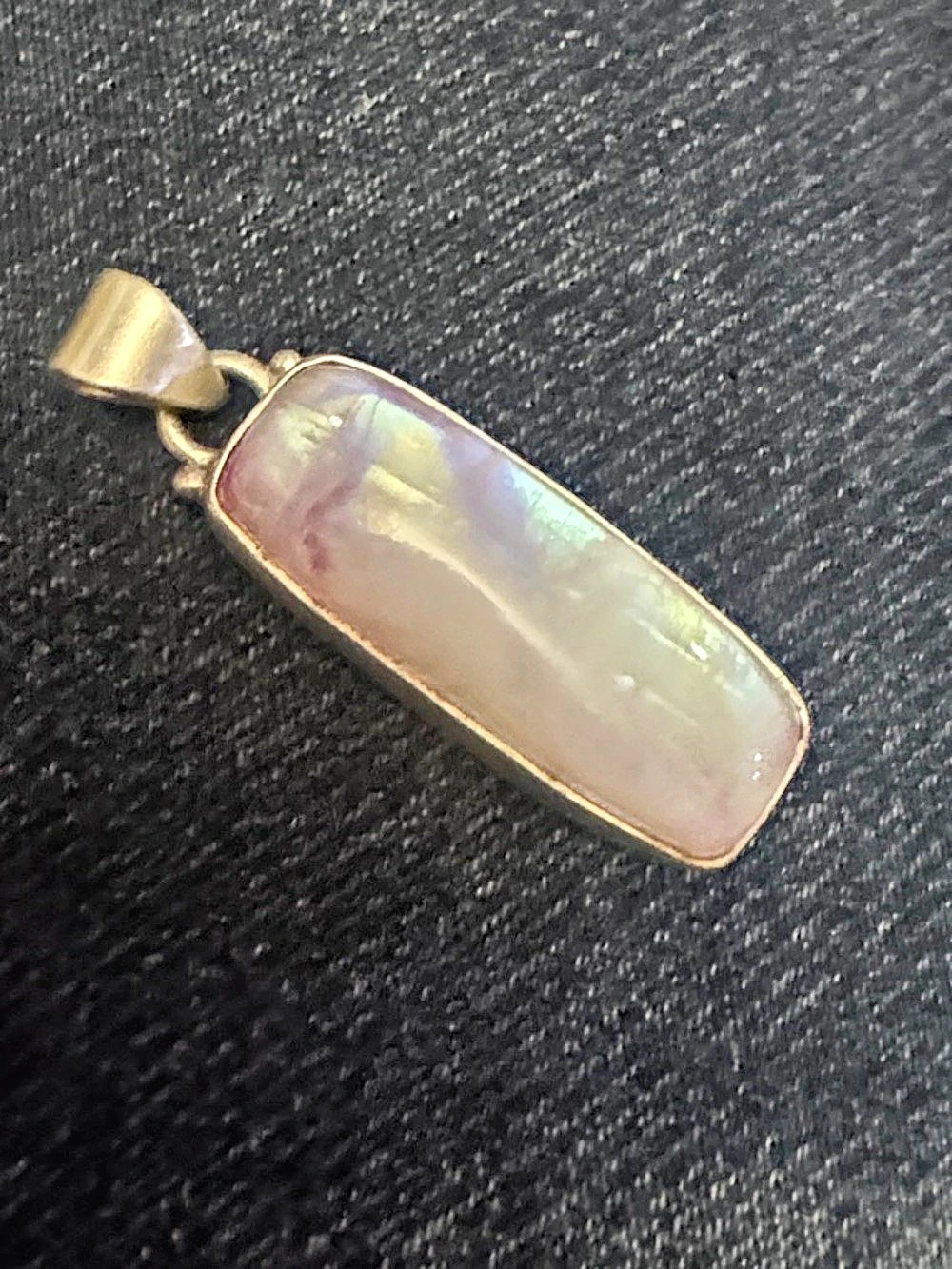 Rainbow Moonstone in Pink & Purple Pendant
